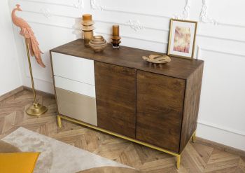 Kommode Mango 134x45x85 braun geölt CHICAGO #107