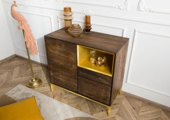 Kommode Mango 90x45x85 braun geölt CHICAGO #108