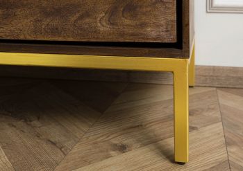Kommode Mango 90x45x85 braun geölt CHICAGO #108