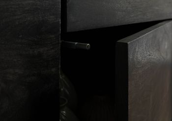 Kommode Mango 90x45x85 dunkelgrau geölt CHICAGO #208