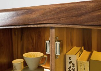 Highboard Sheesham 100x45x150 braun lackiert ANCONA #130
