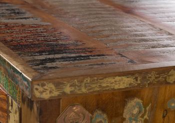 Highboard Altholz 160x40x140 mehrfarbig lackiert NATURE OF SPIRIT #139