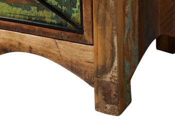 Highboard Altholz 95x40x150 mehrfarbig lackiert NATURE OF SPIRIT #140