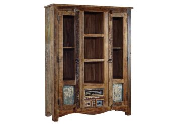 Highboard Altholz 115x40x150 mehrfarbig lackiert NATURE OF SPIRIT #21