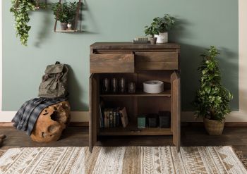 Highboard Mango 100x48x111 braun geölt PURE MANGO #201