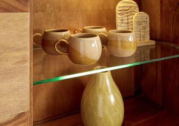 Highboard Sheesham 166x48x145 natur lackiert / sandgestrahlt PURE SHEESHAM #200