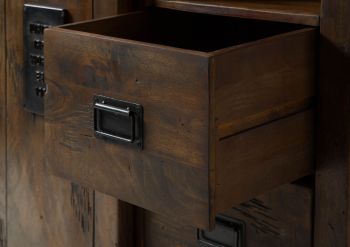 Highboard Mango 142x45x147 braun lackiert RAILWAY #462