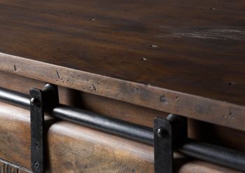 Highboard Mango 142x45x147 braun lackiert RAILWAY #462