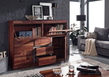 Highboard Sheesham 150x40x115 noble unique lackiert SYDNEY #103