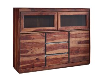 Highboard Sheesham 150x40x115 noble unique lackiert SYDNEY #103