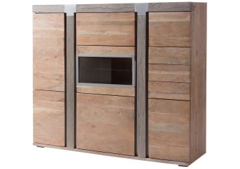 Highboard Akazie 160x45x142 beige lackiert Amsterdam #107