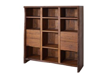 Bücherregal Akazie 142x45x147 braun lackiert PURE ACACIA #212