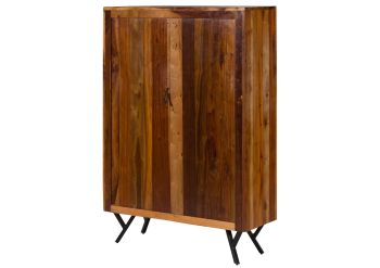 Highboard Altholz 110x40x156 natur lackiert AVIGNON #120