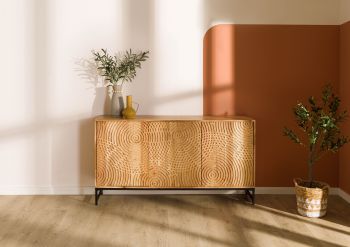 Sideboard Akazie 150x40x80 natur lackiert MARRAKESCH #115