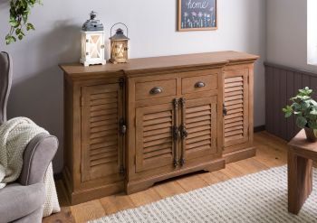 Sideboard Mango 160x45x90 beige geölt TOULOUSE #08