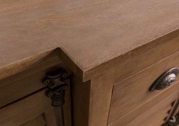 Sideboard Mango 160x45x90 beige geölt TOULOUSE #08