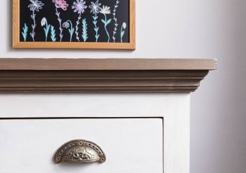 Sideboard Mango 120x45x90 weiß lackiert TOULOUSE #106