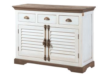 Sideboard Mango 120x45x90 weiß lackiert TOULOUSE #106