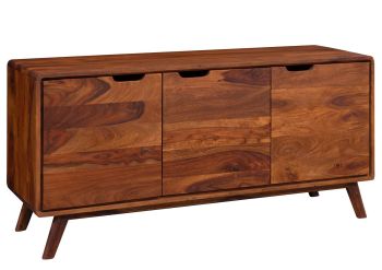 Sideboard Sheesham 134x40x65 walnuss lackiert MALMÖ 2 #106
