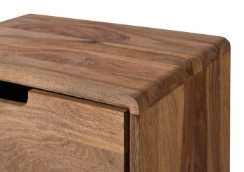 Kommode Sheesham 50x35x90 natur sandgestrahlt MALMÖ 2 #270