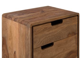 Kommode Sheesham 50x35x90 natur sandgestrahlt MALMÖ 2 #270