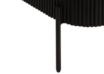 Sideboard Mango 180x40x76 schwarz lackiert / Marmor weiß BARCELONA #101