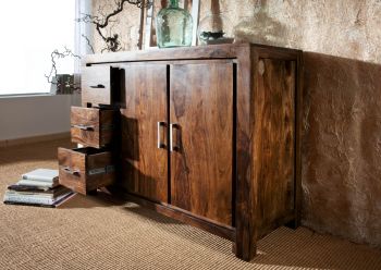 Sideboard Sheesham 118x45x85 life honey lackiert METRO LIFE #122