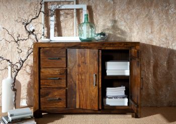 Sideboard Sheesham 118x45x85 life honey lackiert METRO LIFE #122