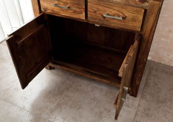 Sideboard Sheesham 90x45x85 life honey lackiert METRO LIFE #130