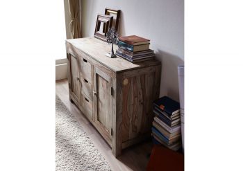 Sideboard Sheesham 120x45x85  grau geölt NATURE GREY #83