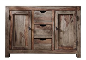 Sideboard Sheesham 120x45x85  grau geölt NATURE GREY #83
