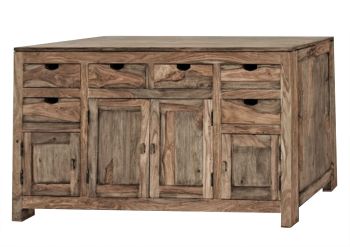 Sideboard Sheesham 180x45x95  grau geölt NATURE GREY #84