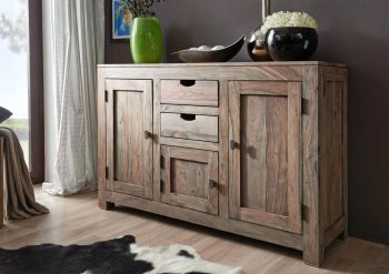 NATURE GREY Sideboard 130x45x85 Sheesham