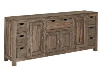 Sideboard Sheesham 210x42x85  grau geölt NATURE GREY #080