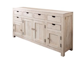 Sideboard Akazie 180x45x95 white stone getüncht NATURE WHITE #84
