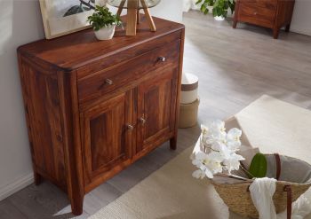 Sideboard Sheesham 88x40x85 walnuss geölt BROOKLYN #24