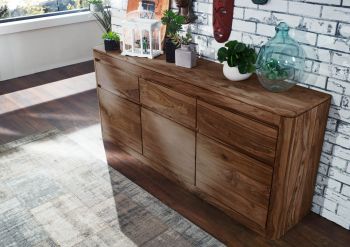 Sideboard Sheesham 185x40x80 smoked cherry gebeizt TORONTO #101