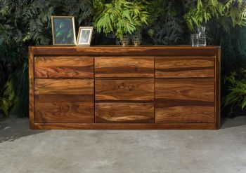 Sideboard Sheesham 185x40x80 walnuss gewachst TORONTO #202