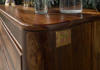 Sideboard Sheesham 185x40x80 walnuss gewachst TORONTO #202