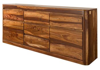 Sideboard Sheesham 185x40x80 walnuss gewachst TORONTO #202
