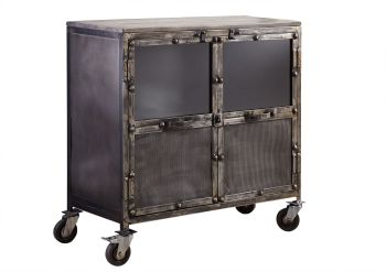 Sideboard Mango 90x40x90 grau lackiert HEAVY INDUSTRY #114