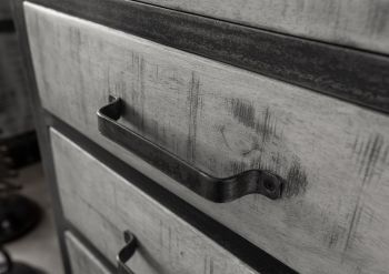 Sideboard Mango 120x46x92 grau lackiert HEAVY INDUSTRY #125