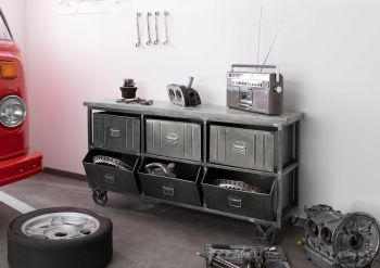 HEAVY INDUSTRY Sideboard 150x44x80 Mango und Eisen - Verschiedene Farben