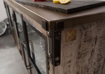 Sideboard Mango 180x40x90 braun lackiert HEAVY INDUSTRY #250