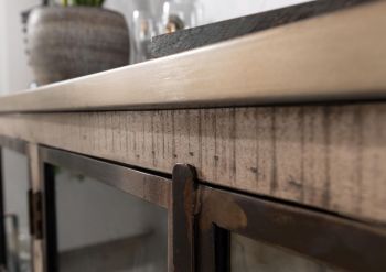 Sideboard Mango 180x40x90 braun lackiert HEAVY INDUSTRY #250
