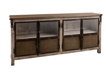 Sideboard Mango 180x40x90 braun lackiert HEAVY INDUSTRY #250