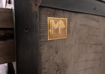Sideboard Mango 153x40x83 braun lackiert HEAVY INDUSTRY #251