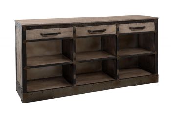 Sideboard Mango 153x40x83 braun lackiert HEAVY INDUSTRY #251
