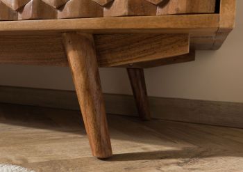 Sideboard Akazie 210x42x75 Akazie natur lackiert MOSAYK #109