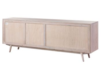 Sideboard Akazie 210x42x75 weiß lackiert MOSAYK #209